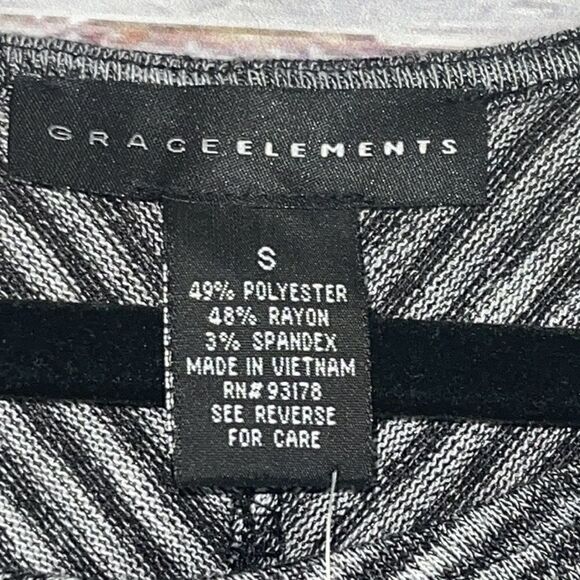 Grace elements Dress Womens Size Small striped Round Neck Swing long sleeve New - Picture 4 of 7